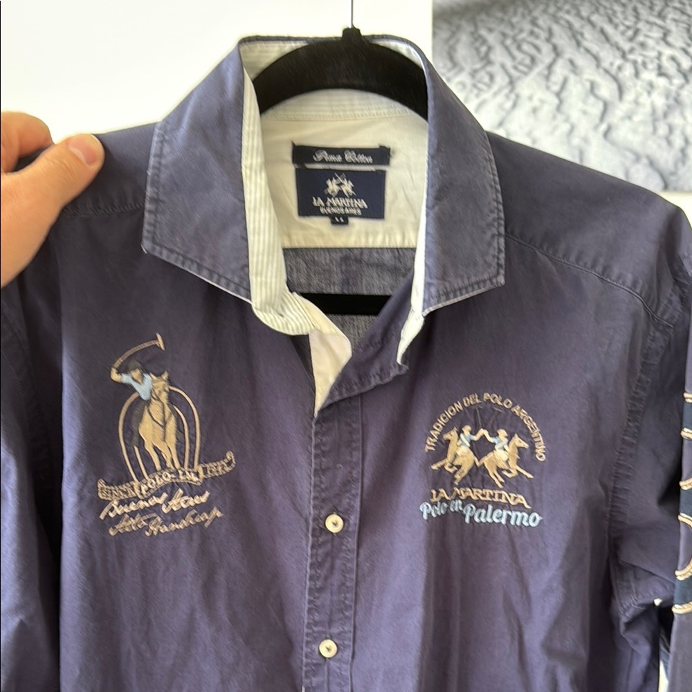 Men's Casual Button Down Shirt - Blue